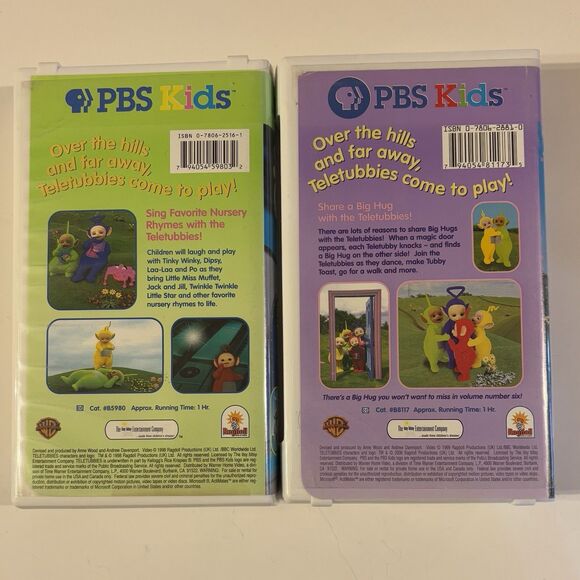 Teletubbies Vintage VHS Cassettes Big Hug & Nursery Rhymes PBS Kids Y2K TV Shows - Picture 2 of 4